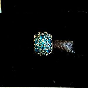 NEW Pandora Blue Pave Lights CZ Charm